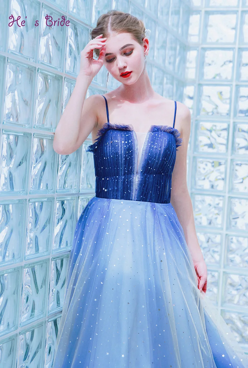 He's Bride Gradient Color Sequined Pattern V-Neck Floor-Length Spaghetti Strap Royal Blue Dress Evening Dress 2019 Formal
He's Bride Gradient Color Sequined Pattern V-Neck Floor-Length Spaghetti Strap Royal Blue Dress Evening Dress 2019 Formal