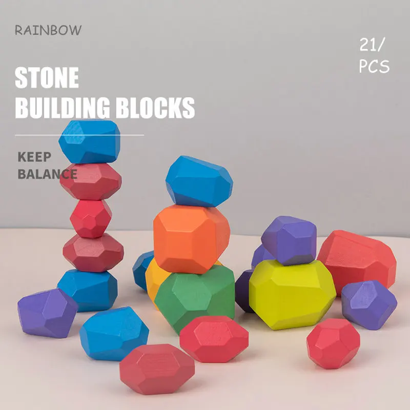 Rainbow and Gradients colour or Log colour stone building blocks toys for children stacking toy wood naturall Color stone blocks
Rainbow and Gradients colour or Log colour stone building blocks toys for children stacking toy wood naturall Color stone blocks