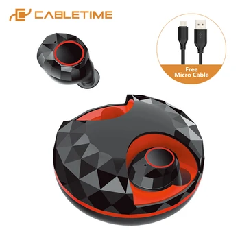 CABLETIME Bluetooth5.0 Wireless Earphone TWS Sports Dual Stereo Intelligent connection for iphone 11 Xiaomi Huawei C333