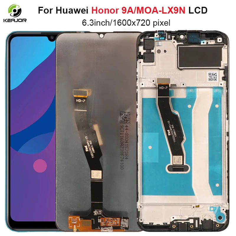 6.3" Display For Huawei Honor 9A LCD Touch Screen With Frame Digitizer Replacement Parts For Honor 9A 9 A LCD Display MOA-LX9N
6.3" Display For Huawei Honor 9A LCD Touch Screen With Frame Digitizer Replacement Parts For Honor 9A 9 A LCD Display MOA-LX9N