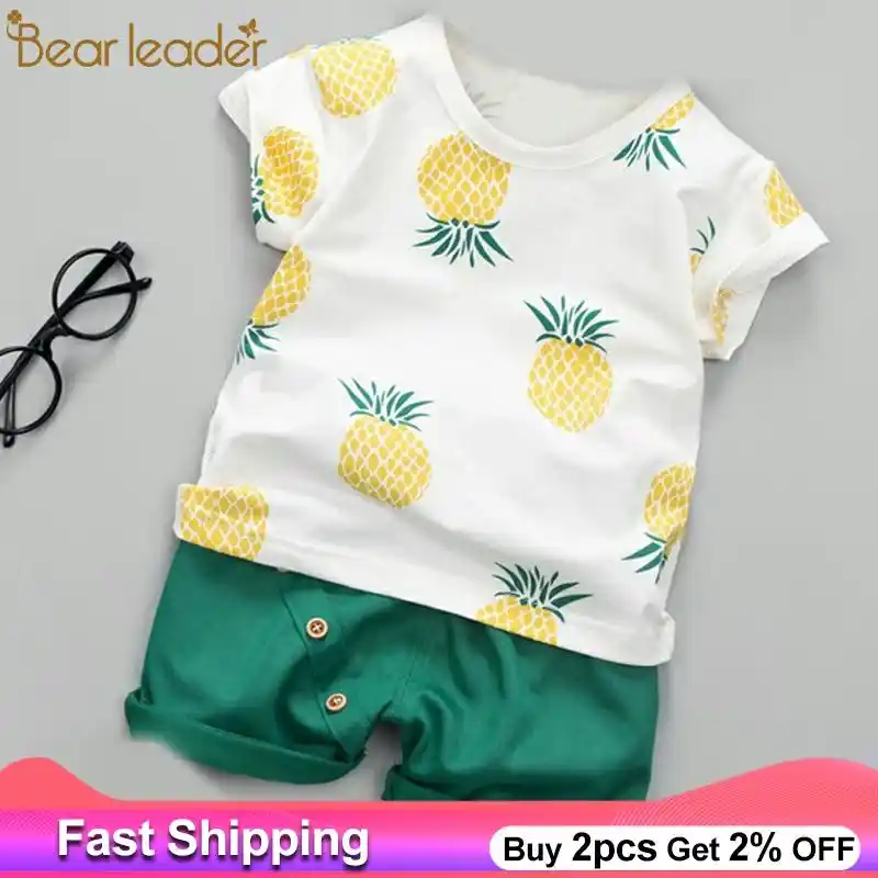 leader kids clothing sets new summer girls boys casual clothes