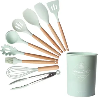 11/12Piece Kitchen Utensils Silicone Spoon Spatel Cooking Utensil Cook Tool Set Attrezzi Da Cucina Utensilio De Cocina Best
11/12Piece Kitchen Utensils Silicone Spoon Spatel Cooking Utensil Cook Tool Set Attrezzi Da Cucina Utensilio De Cocina Best