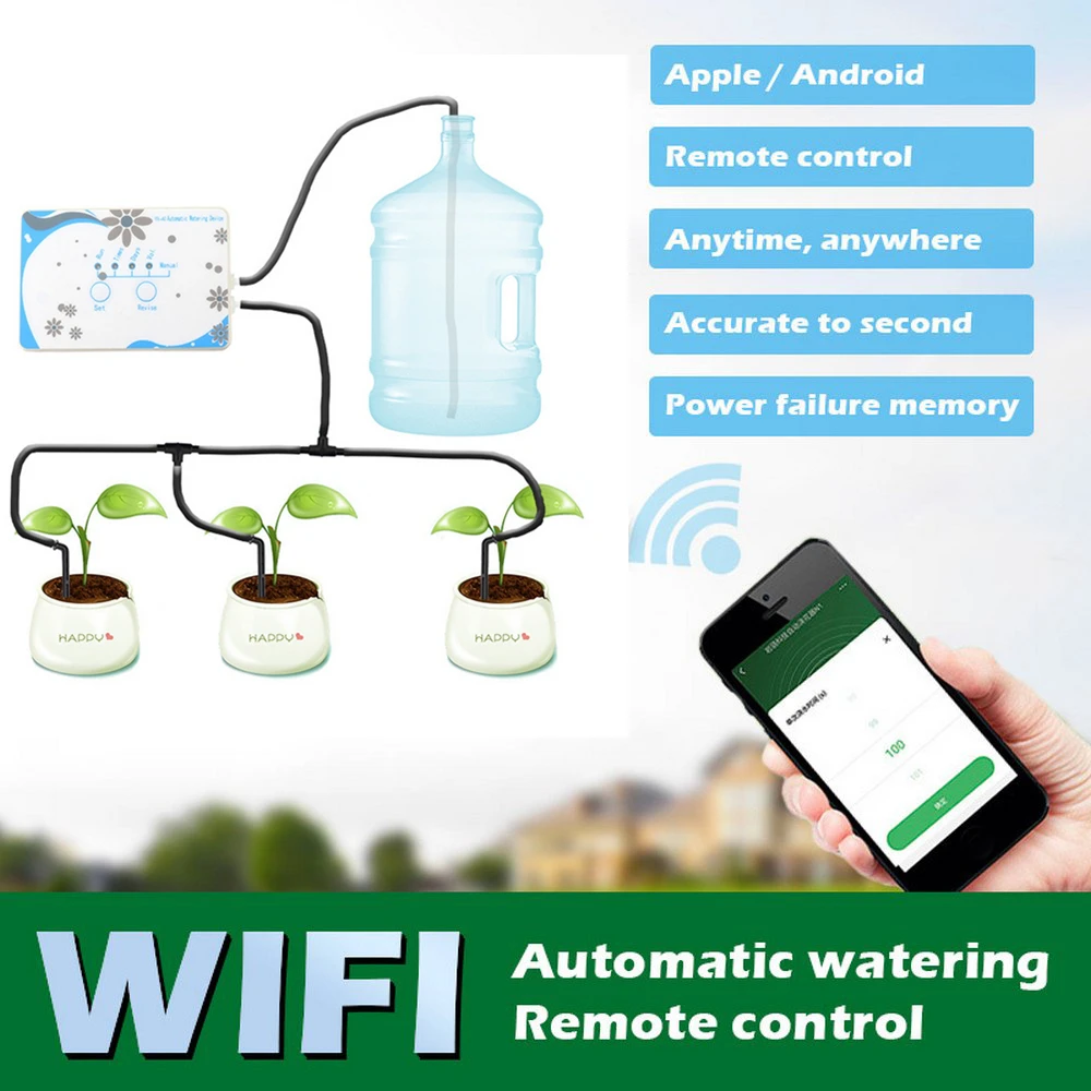 Intelligent Automatic Irrigation Equipment WIFI Connection Home Drip Irrigation Balcony Application Remote Drip Irrigation
Intelligent Automatic Irrigation Equipment WIFI Connection Home Drip Irrigation Balcony Application Remote Drip Irrigation