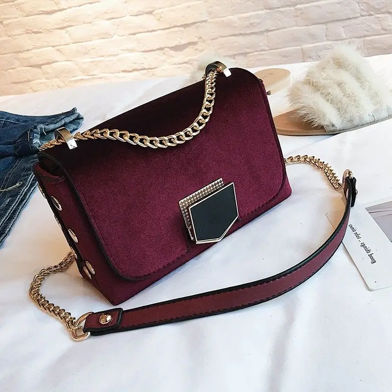 Small Bag Female 2020 Spring New Fashion Student Korean Velvet Small Square Bags Rivet Single Shoulder Bag Chain Crossbody Bags
Small Bag Female 2020 Spring New Fashion Student Korean Velvet Small Square Bags Rivet Single Shoulder Bag Chain Crossbody Bags