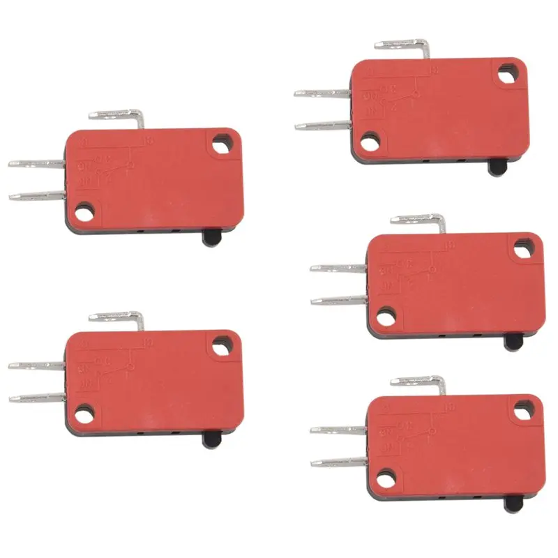 

5 pcs black and red plastic metal V-15-1C25 15A 1 / 2HP 125 / 250VAC 0.6A 125VDC 0.3A 250V DC micro-switch 3.9*1.9*1cm