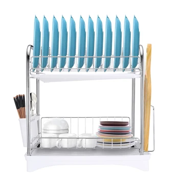 Stainless Steel Kitchen Dish Rack U-Shaped Sink Drain Rack Two-Tier Kitchen Storage Rack Shelf Storage Rack 
Stainless Steel Kitchen Dish Rack U-Shaped Sink Drain Rack Two-Tier Kitchen Storage Rack Shelf Storage Rack