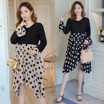 1902# Polka Dot Printed Patchwork Maternity Nursing Dress Long Sleeve Spring Fashion Clothes for Pregnant Women Lovely Pregnancy
1902# Polka Dot Printed Patchwork Maternity Nursing Dress Long Sleeve Spring Fashion Clothes for Pregnant Women Lovely Pregnancy
