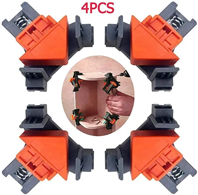 90 Degree Angle Clamps, Woodworking Corner Clip, Right Angle Clip Fixer, Set of 4 Clamp Tool with Adjustable Hand Tools
90 Degree Angle Clamps, Woodworking Corner Clip, Right Angle Clip Fixer, Set of 4 Clamp Tool with Adjustable Hand Tools