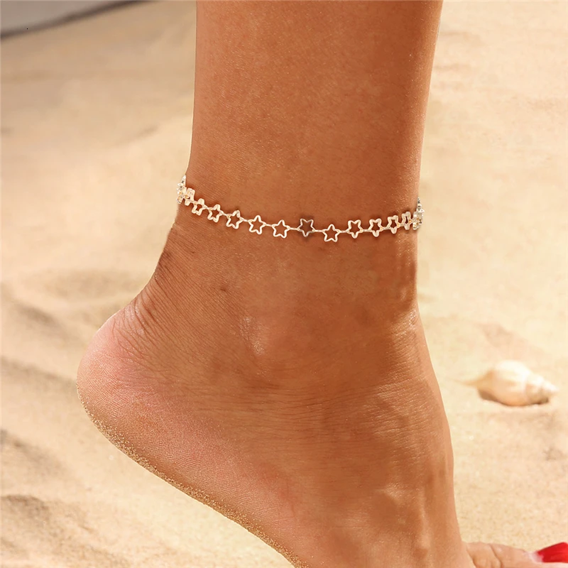 Simple Golden Silver Beach Jewelry New Fashion Hollow Out Star Single-layer Ankle Bracelets For Women Sandle Bare Foot 2019 New
Simple Golden Silver Beach Jewelry New Fashion Hollow Out Star Single-layer Ankle Bracelets For Women Sandle Bare Foot 2019 New