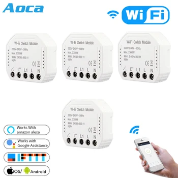 Wifi Smart Light Switch Diy Breaker Module Smart Life/Tuya APP Remote Control,Works with Alexa Echo Google Home 1/2 Way
Wifi Smart Light Switch Diy Breaker Module Smart Life/Tuya APP Remote Control,Works with Alexa Echo Google Home 1/2 Way