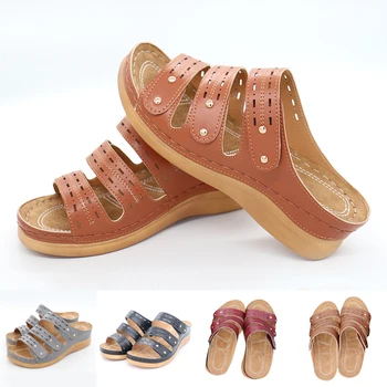 2020 New Women Slippers Mixed Color Shoes Hollow Wedges Platform Flat Sole Beach Mules Ladies Slides Party Sandals Zapatos Mujer
2020 New Women Slippers Mixed Color Shoes Hollow Wedges Platform Flat Sole Beach Mules Ladies Slides Party Sandals Zapatos Mujer