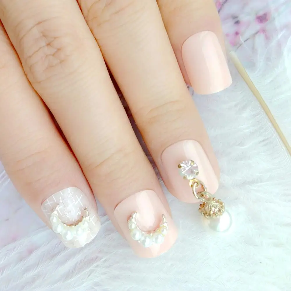 3D Pearl Pendant Artificial Fake Fingernails Light Orange False Nails With Design DIY Lady Nail Art Manicure Tool
3D Pearl Pendant Artificial Fake Fingernails Light Orange False Nails With Design DIY Lady Nail Art Manicure Tool