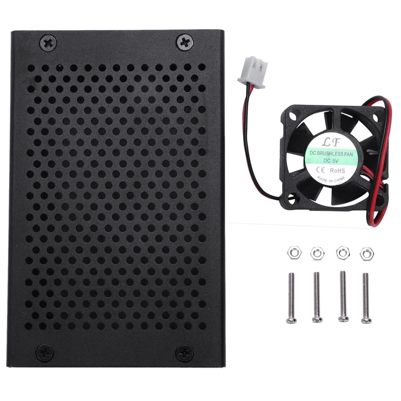 Aluminum Alloy Case with Cooling Fan Metal Enclosure Box for Raspberry Pi 4B Pi 4 Model B
Aluminum Alloy Case with Cooling Fan Metal Enclosure Box for Raspberry Pi 4B Pi 4 Model B