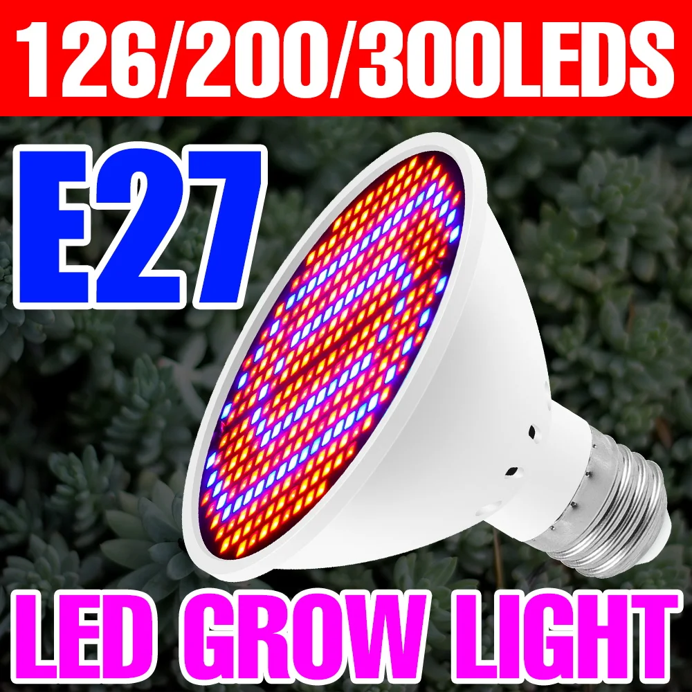 Фото Full Spectrum LED Grow light Bulbs AC85-265V Seedling Phyto Lamp 60 126 200leds Plant Growth 220V UV IR Indoor SMD2835 110V | Освещение