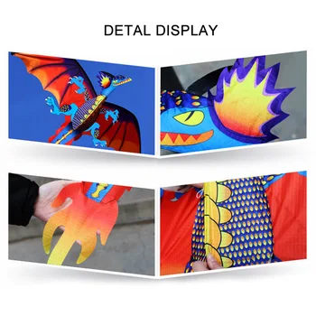 Easy To Fly 140x120cm Family Portable 3D Dragon Kite Games Kids Adults Single Line Flying Outdoor With Tail Funny Toy
Easy To Fly 140x120cm Family Portable 3D Dragon Kite Games Kids Adults Single Line Flying Outdoor With Tail Funny Toy