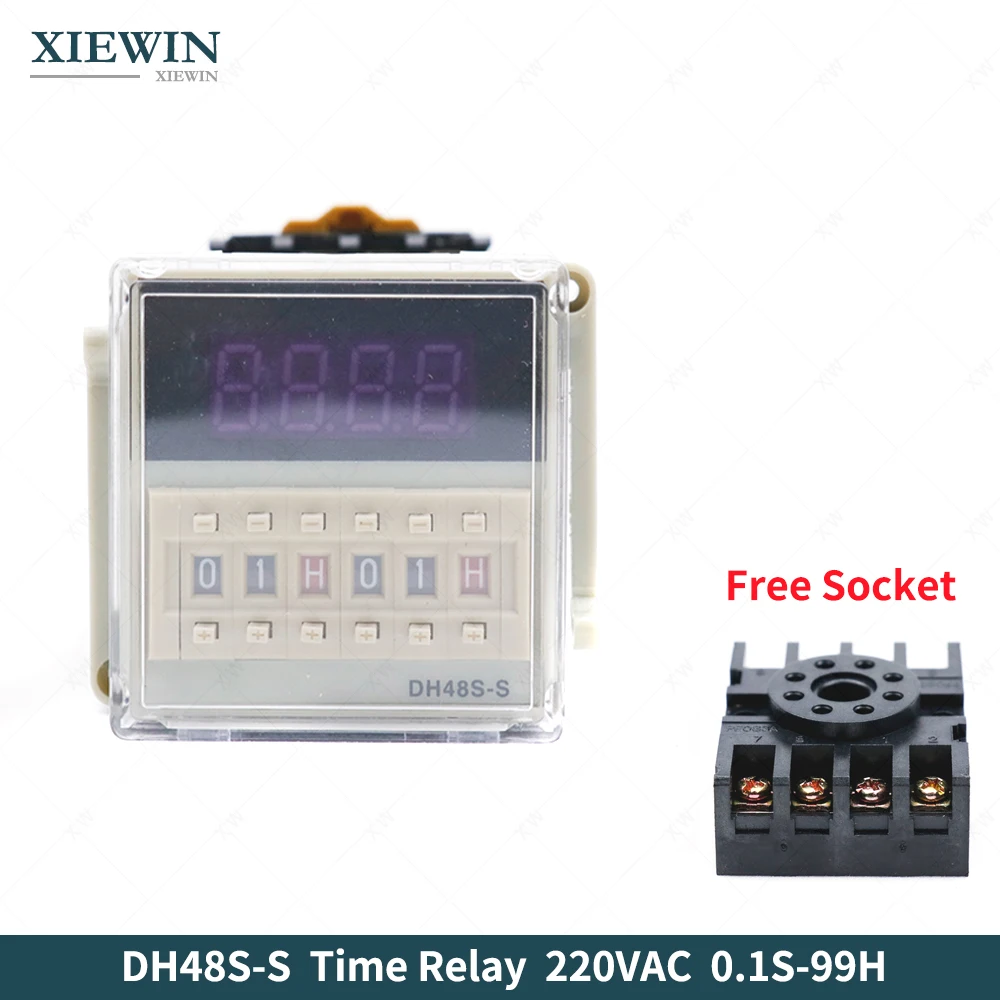 Free Shipping DH48S-S repeat cycle SPDT time relay with socket AC 220V DH48S series delay timer with base
Free Shipping DH48S-S repeat cycle SPDT time relay with socket AC 220V DH48S series delay timer with base