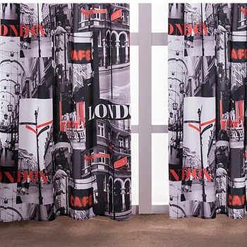 London City Printed Window Blackout Curtain Modern Shade Curtains for Living Room Bedroom Window Curtain Drape 
London City Printed Window Blackout Curtain Modern Shade Curtains for Living Room Bedroom Window Curtain Drape