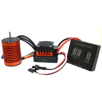 9T 4370KV Brushless Motor+60A ESC + LED Program Card Combo For 1/10 RC Car Truck Accessories toys brinquedos juguetes игрушки
9T 4370KV Brushless Motor+60A ESC + LED Program Card Combo For 1/10 RC Car Truck Accessories toys brinquedos juguetes игрушки