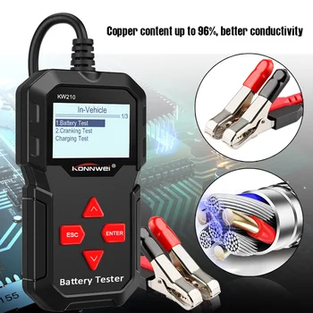 KONNWEI KW210 Automotive Smart 12V Car Battery Tester Auto Battery Analyzer Inspection Tool 100 to 2000CCA Cranking Testing
KONNWEI KW210 Automotive Smart 12V Car Battery Tester Auto Battery Analyzer Inspection Tool 100 to 2000CCA Cranking Testing