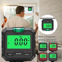 4*90° Digital Level Protractor Universal Bevel Mini Digital Protractor Inclinometer Tester Measuring Tools With Backlight
4*90° Digital Level Protractor Universal Bevel Mini Digital Protractor Inclinometer Tester Measuring Tools With Backlight