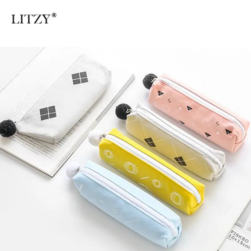 New Canvas Geometric Pencil Case For Girls School Simple Solid Color Cute Kawaii Pencil Bag Pouch Office Students Kids Supplies
New Canvas Geometric Pencil Case For Girls School Simple Solid Color Cute Kawaii Pencil Bag Pouch Office Students Kids Supplies