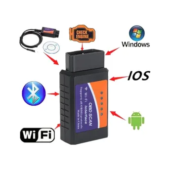 Car WIFI OBD 2 Wireless Car Diagnostic Scanner Adapter Check Engine Diagnostic Tool Universal for iOS for iPhone for Andorid
Car WIFI OBD 2 Wireless Car Diagnostic Scanner Adapter Check Engine Diagnostic Tool Universal for iOS for iPhone for Andorid