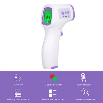 Non-contact IR Infrared Temperature Sensor Forehead Body Temperature Measurement 2 Colors LCD Digital Display Baby Kids Adults
Non-contact IR Infrared Temperature Sensor Forehead Body Temperature Measurement 2 Colors LCD Digital Display Baby Kids Adults