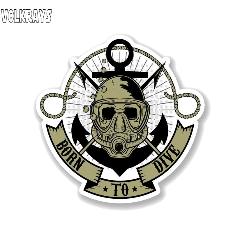 Volkrays Fashion Car Sticker Born To Dive Scuba Diving Accessories Waterproof PVC Decal for Motorcycle Peugeot Skoda,13cm*13cm
Volkrays Fashion Car Sticker Born To Dive Scuba Diving Accessories Waterproof PVC Decal for Motorcycle Peugeot Skoda,13cm*13cm