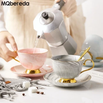 Nordic Simple Creative Ceremic Marble Coffee Cup 300ML Bone China Saucer Set Red Tea Black Tea Cup and Plate Gift Funny Mug
Nordic Simple Creative Ceremic Marble Coffee Cup 300ML Bone China Saucer Set Red Tea Black Tea Cup and Plate Gift Funny Mug