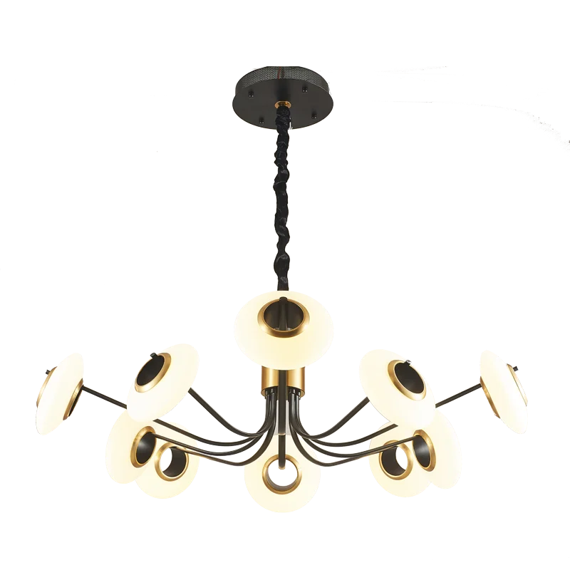 Modern Personality LED Chandelier Lights White Acrylic Shades Creative Fashion Gold Black Interior Decor Metal Lighting Fixtures
Modern Personality LED Chandelier Lights White Acrylic Shades Creative Fashion Gold Black Interior Decor Metal Lighting Fixtures