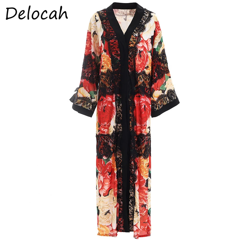 Delocah Spring Summer Dress Fashion Ruwan Women Sexy V-Neck Gorgeous Lace Floral Printed Holiday Plus Size Female Maxi Dresses
Delocah Spring Summer Dress Fashion Ruwan Women Sexy V-Neck Gorgeous Lace Floral Printed Holiday Plus Size Female Maxi Dresses
