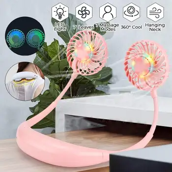 3 Colors Mini USB Portable Fan Neck Fan Neckband With Rechargeable Battery Small Desk Fans handheld Air Cooler Conditioner
3 Colors Mini USB Portable Fan Neck Fan Neckband With Rechargeable Battery Small Desk Fans handheld Air Cooler Conditioner