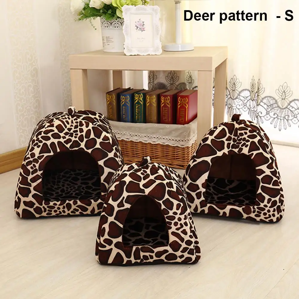Soft Strawberry Leopard Pet Dog Cat House Tent Kennel Foldable Doggy 2019 Winter Warm Cushion Basket Animal Bed Cave Pet Product
Soft Strawberry Leopard Pet Dog Cat House Tent Kennel Foldable Doggy 2019 Winter Warm Cushion Basket Animal Bed Cave Pet Product
