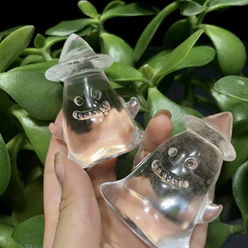Natural crystal carvings lovely clear quartz ghost for halloween
Natural crystal carvings lovely clear quartz ghost for halloween