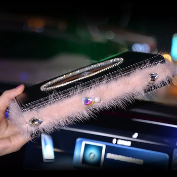 Car Tissue Box Rhinestone Diamond Auto Tissue Holder Block-type Feather Pearl Tissue Box Car Styling Decoration Women Girls
Car Tissue Box Rhinestone Diamond Auto Tissue Holder Block-type Feather Pearl Tissue Box Car Styling Decoration Women Girls