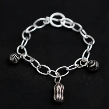 100% 925 Sterling Silver color Peanut Bracelets for Women Sterling Silver color Classic Bangle Fashion Jewelry Birthday Gifts
100% 925 Sterling Silver color Peanut Bracelets for Women Sterling Silver color Classic Bangle Fashion Jewelry Birthday Gifts