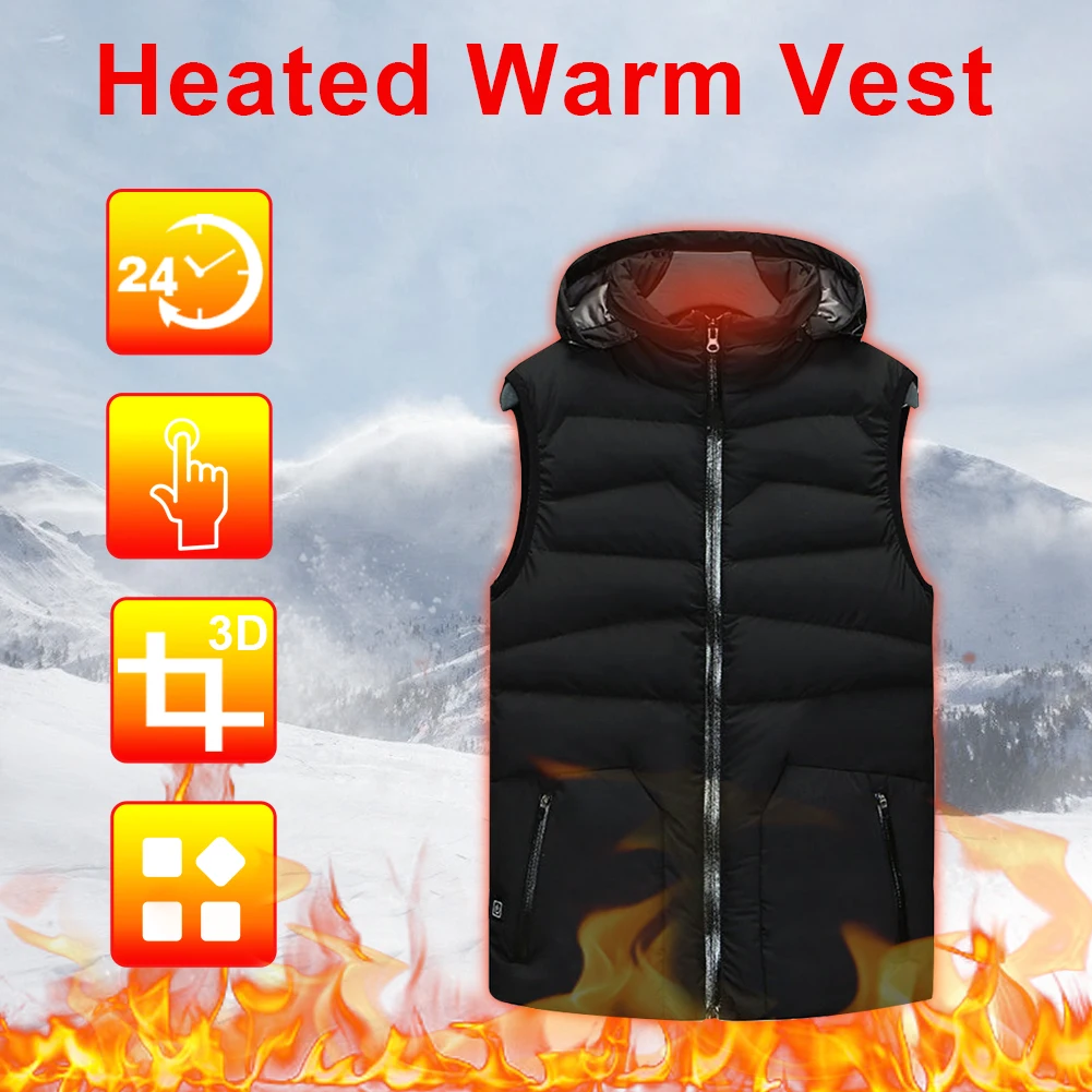 USB Winter Intelligent Heated Warmer Vest Hooded Heating Jacket Breathable Coat For Men And Women
USB Winter Intelligent Heated Warmer Vest Hooded Heating Jacket Breathable Coat For Men And Women