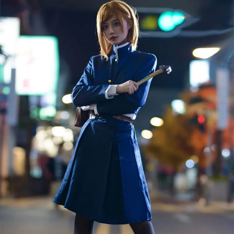 Jujutsu Kaise cos Kugisaki Nobara anime man woman cosplay jk college uniform costume set Top + skirt + belt + bag + socks
Jujutsu Kaise cos Kugisaki Nobara anime man woman cosplay jk college uniform costume set Top + skirt + belt + bag + socks