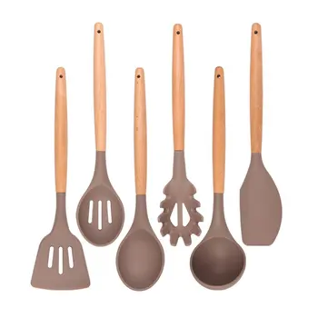 Wooden Handle Food Grade Silicone Kitchenware Set Baking Tools Non-stick Spatula Cooking Kitchen Utensils
Wooden Handle Food Grade Silicone Kitchenware Set Baking Tools Non-stick Spatula Cooking Kitchen Utensils