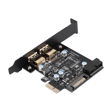 USB 3.0 PCI-E 2 Port PCI Express Expansion Card 19 Pin Power Connector for PC Desktops
USB 3.0 PCI-E 2 Port PCI Express Expansion Card 19 Pin Power Connector for PC Desktops