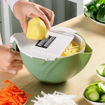 Multifunctional Vegetable Cutter Kitchen Household Vegetables Shredder Fruit Drain Basket Potato Slices Grater TP899
Multifunctional Vegetable Cutter Kitchen Household Vegetables Shredder Fruit Drain Basket Potato Slices Grater TP899