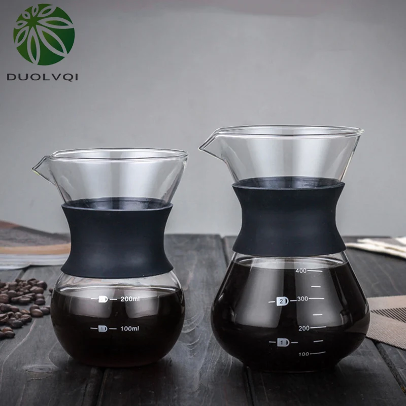 Manual Coffee Maker Reusable Glass Coffee Pot Durable Coffee Drip Pot Stainless Steel Coffee Filter Coffeeware 200/400ml
Manual Coffee Maker Reusable Glass Coffee Pot Durable Coffee Drip Pot Stainless Steel Coffee Filter Coffeeware 200/400ml