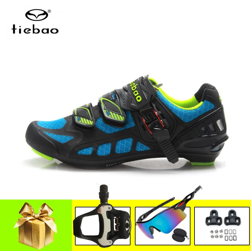 

Tiebao Men Women Cycling Shoes Road Sapatilha Ciclismo Nylon Sole Breathable Self-locking Wear-resistant Riding Bicycle Sneakers