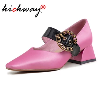 Women pumps middle heels square toe buckle strap mary janes pink elegant party shoes for women Chaussures femme size 34-39
Women pumps middle heels square toe buckle strap mary janes pink elegant party shoes for women Chaussures femme size 34-39