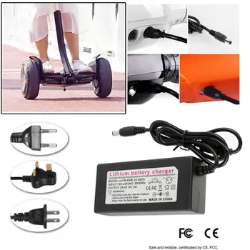 29.4V2A Single Hole Skateboard Balance Car Electric Scooter Power Adapter Charger For Xiaomi/Hoverboard UK/US/EU Plug
29.4V2A Single Hole Skateboard Balance Car Electric Scooter Power Adapter Charger For Xiaomi/Hoverboard UK/US/EU Plug