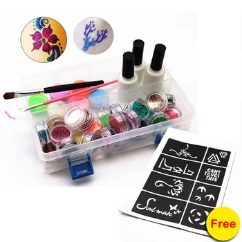 Pro 1 Set 3D Permanent Diamond watermark Body Pattern Tattoo Templates Embroidery With Brush Glue Flash Powder Set
Pro 1 Set 3D Permanent Diamond watermark Body Pattern Tattoo Templates Embroidery With Brush Glue Flash Powder Set