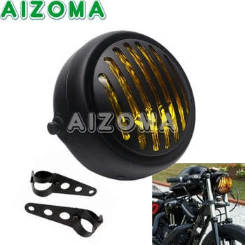 Metal Retro Headlight Motorcycle Yellow Lens 12V Hi/Low Bulb Front Light Bracket Mask Kits For Harley Chopper Bobber Cafe Racer
Metal Retro Headlight Motorcycle Yellow Lens 12V Hi/Low Bulb Front Light Bracket Mask Kits For Harley Chopper Bobber Cafe Racer