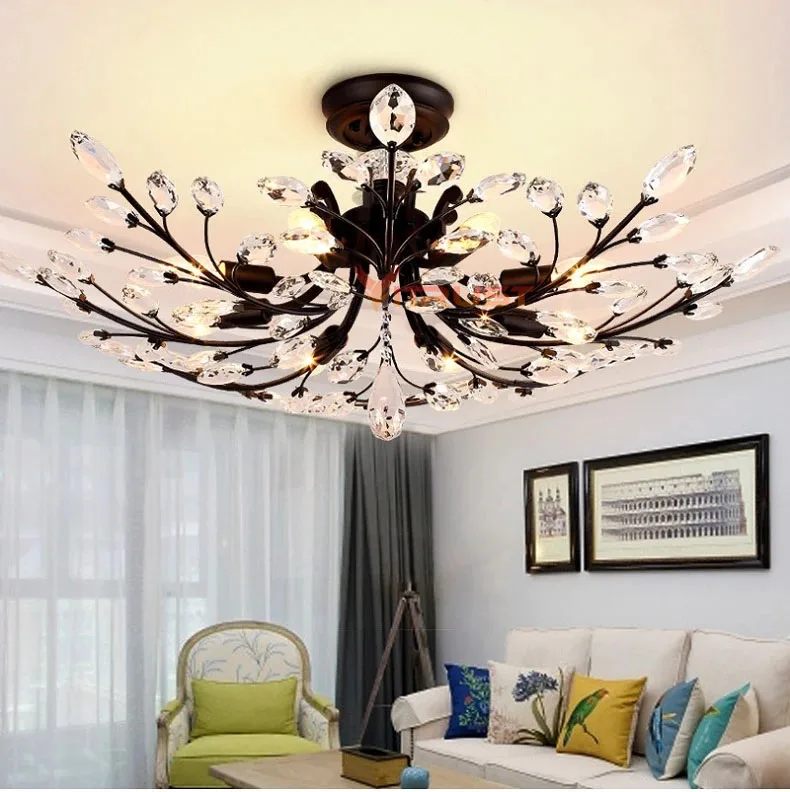 Modern Crystal ceiling light for dining room Bedroom Nordic Crystal Lamps for living room loft Crystal lighting avize 110v 220v
Modern Crystal ceiling light for dining room Bedroom Nordic Crystal Lamps for living room loft Crystal lighting avize 110v 220v
