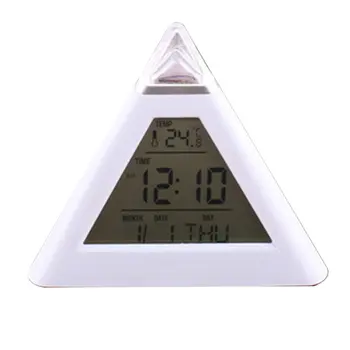 Triangular Colorful Alarm Clock Pyramid Led Triangle Clock Snooze Function Temperature Display Alarm Clock
Triangular Colorful Alarm Clock Pyramid Led Triangle Clock Snooze Function Temperature Display Alarm Clock