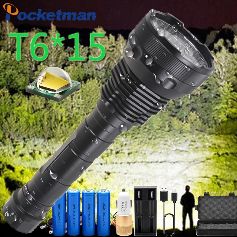 Most Powerful 8800mA Battery LED Flashlight High Power 15 x XM-T6 XHP70.2 5 Modes Electricity Display Lanterna Torch Waterproof
Most Powerful 8800mA Battery LED Flashlight High Power 15 x XM-T6 XHP70.2 5 Modes Electricity Display Lanterna Torch Waterproof